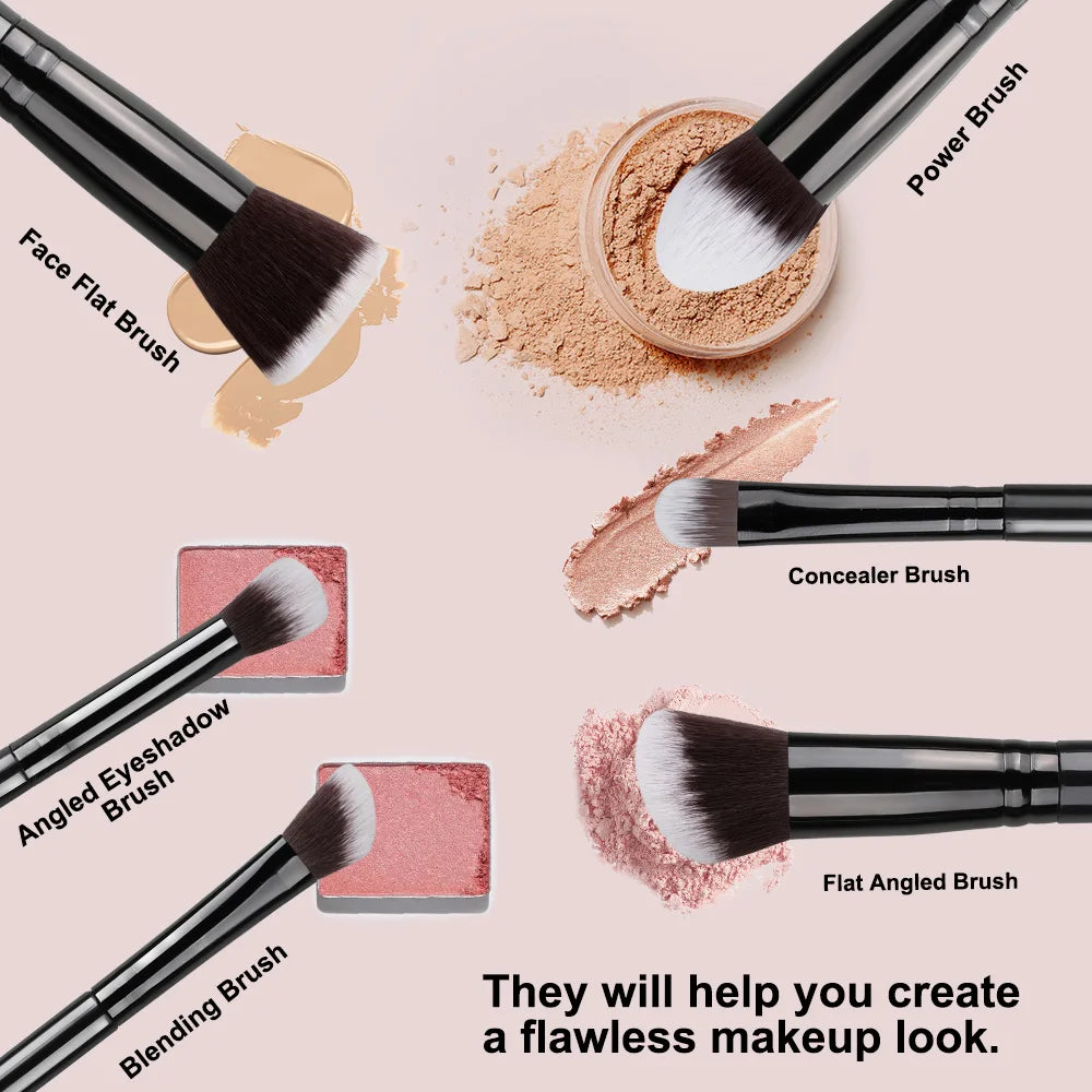 14PCS Soft Fluffy Makeup Brush Set – Foundation, Blush & Eyeshadow