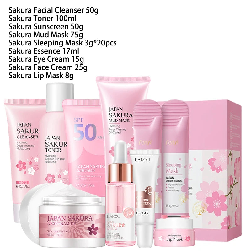 Sakura 9pcs Korean Skincare Set