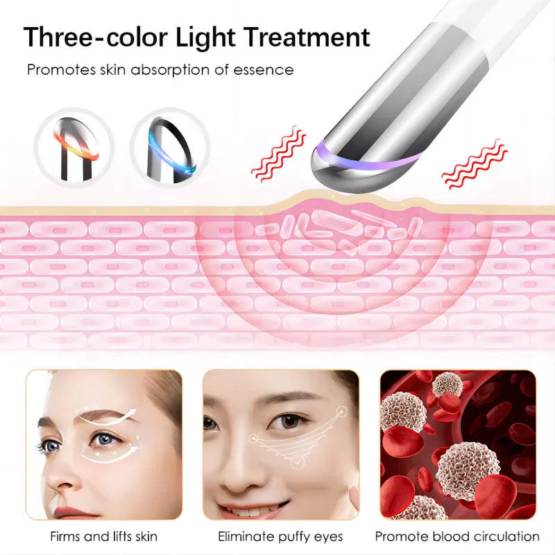 5 in 1 Eye Beauty Device – LED Red Light Therapy Massager Wand