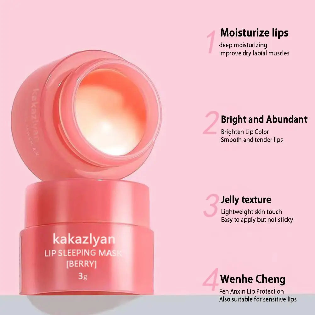 Jelly Lip Balm with Fruity Fragrance – Moisturizing Lip Gloss & Lip Care Mask