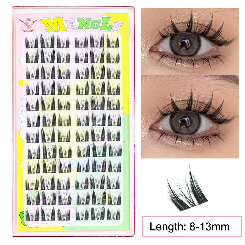 New Doll Cat Eye False Eyelashes – Handmade Manga Anime Lash Extensions