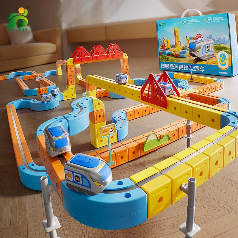 DIY Magnetic Train Toy – 1:64 Electric Track Vehicle for Kids