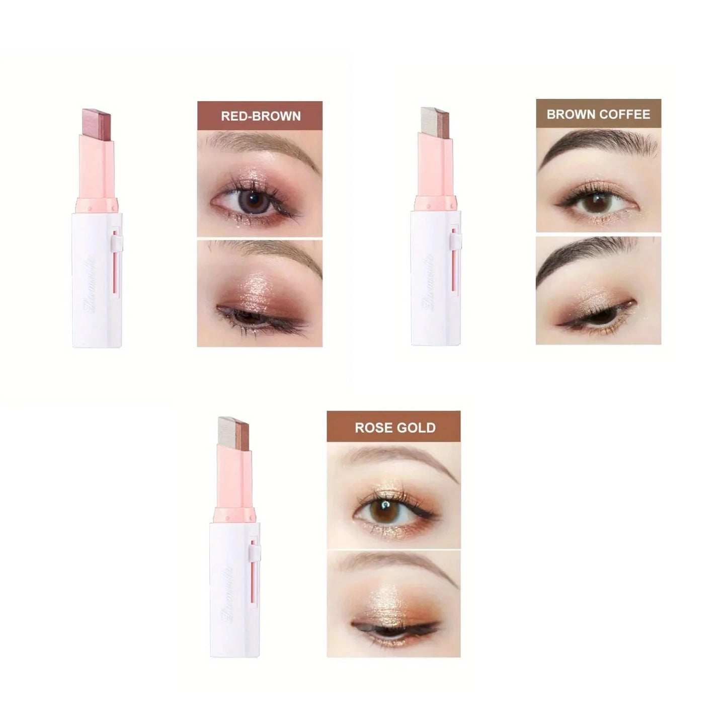 Two-Color Gradient Eyeshadow Stick – 3D Natural Long-Lasting Makeup