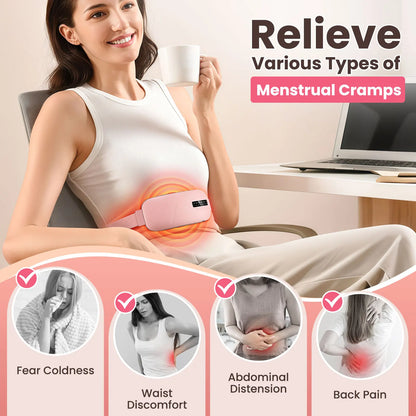 Electric Heating Pad Belt – Menstrual Cramp Relief & Abdominal Massager