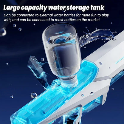 Electric Water Gun Squirt Pistol Space Battle Guns Child Pool Beach Outdoor Party Fight Shooting Toys Automatic Water Absorption