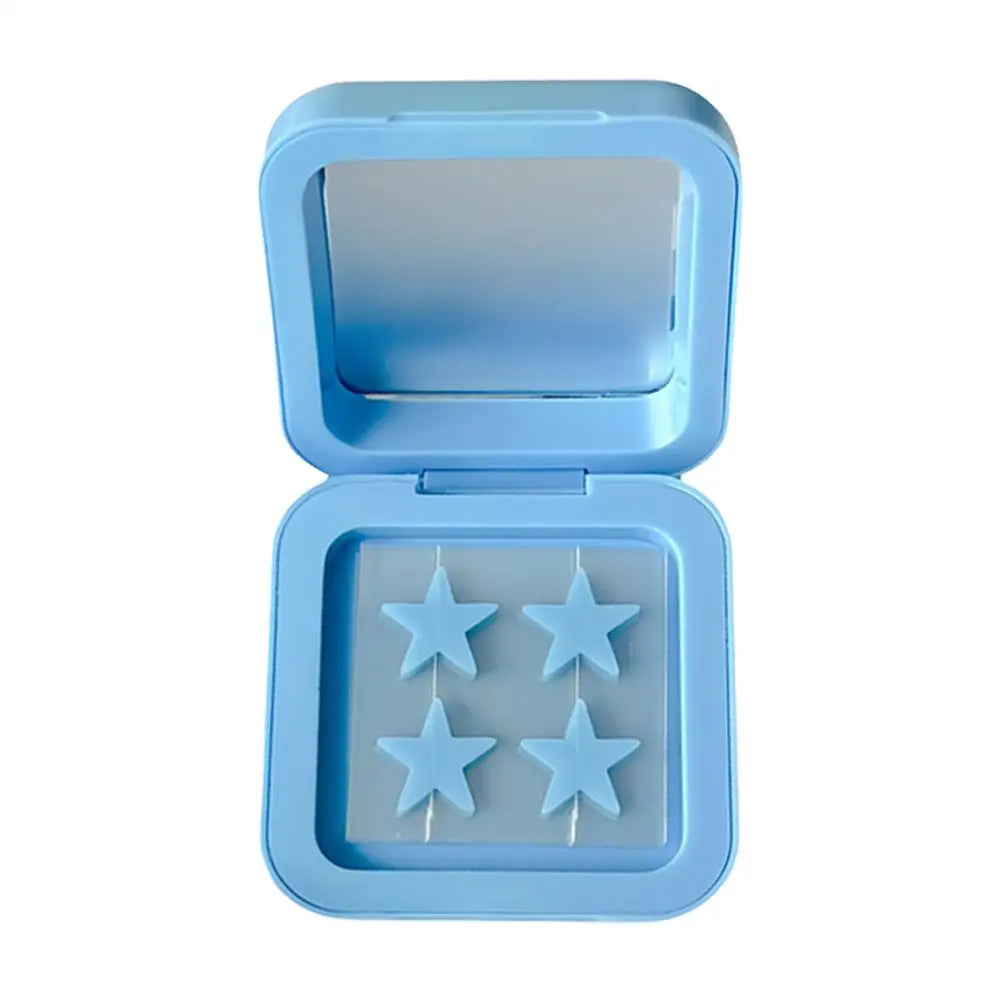 Blue/Yellow Stars Hydrocolloid Pimple Patches – Acne Spot Stickers with Mirror Storage Box