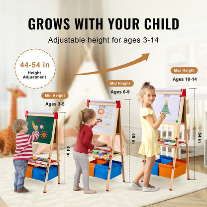 SucceBuy Children Magnetic Drawing Board WordPad Baby Color Graffiti Standing Art Easel Educational Drawing Toys  for Kids Girl