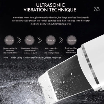 Ultrasonic Skin Scrubber – Electric Facial Deep Cleanser & Blackhead Remover