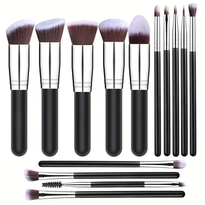 14PCS Soft Fluffy Makeup Brush Set – Foundation, Blush & Eyeshadow